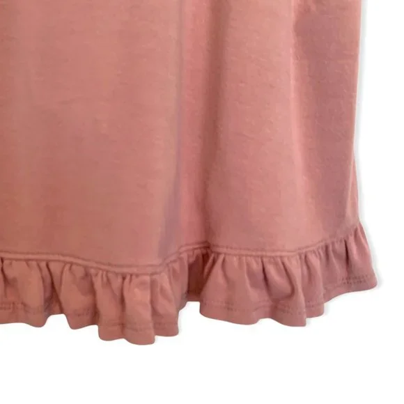 ALTAR'D STATE Dusty Light Pink SUPER SOFT Short Sleeve Ruffle Shirt-Size Small - Picture 2 of 8